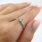 Modern engagement ring with diamonds (2472) 5