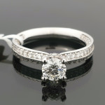 Modern engagement ring with diamonds (2472) 7