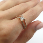 Exclusive gold ring with diamonds (2474) 5