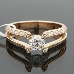 Exclusive gold ring with diamonds (2474) 6