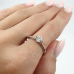 White Gold Engagement Ring with Diamond (2499) 2