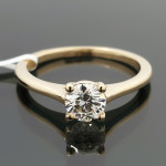 Classic Yellow Gold Engagement Ring with Diamond  6