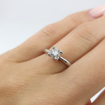 Classic White Gold Engagement Ring with Diamond (2505) 2