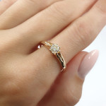 Classic engagement ring with diamond (2506) 2