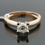 Classic rose gold and diamond engagement ring 