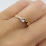 Classic engagement ring with rhinestone eye (1725) 2