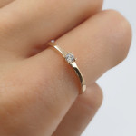 Minimalist engagement ring with eye (1736) 2