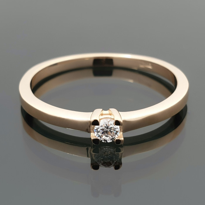 Minimalist engagement ring with eye (1736)