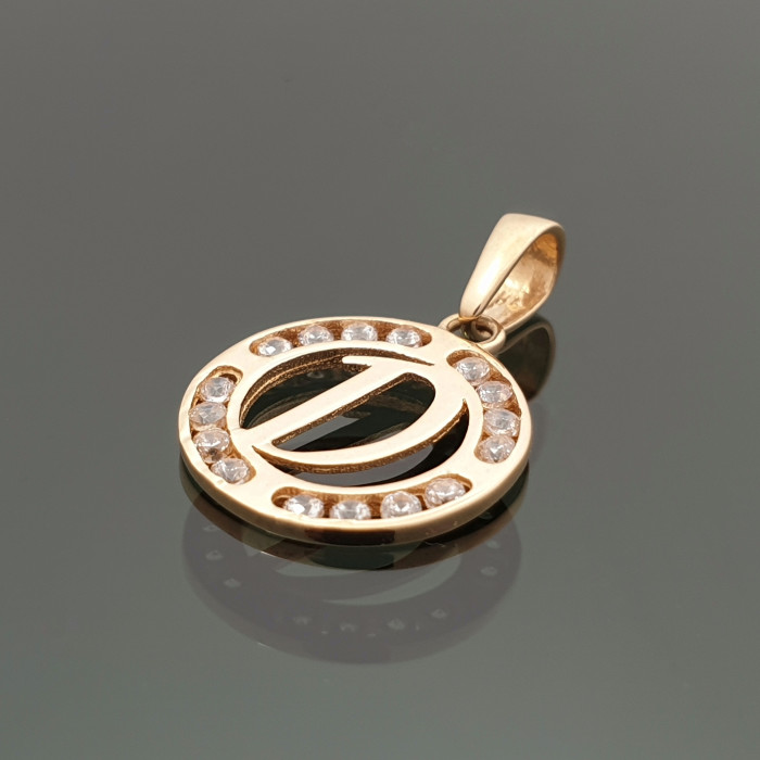 Gold pendant letter 