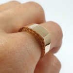 Modern ladies gold ring (1712) 2