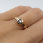 Gold engagement ring with eye (1718) 2