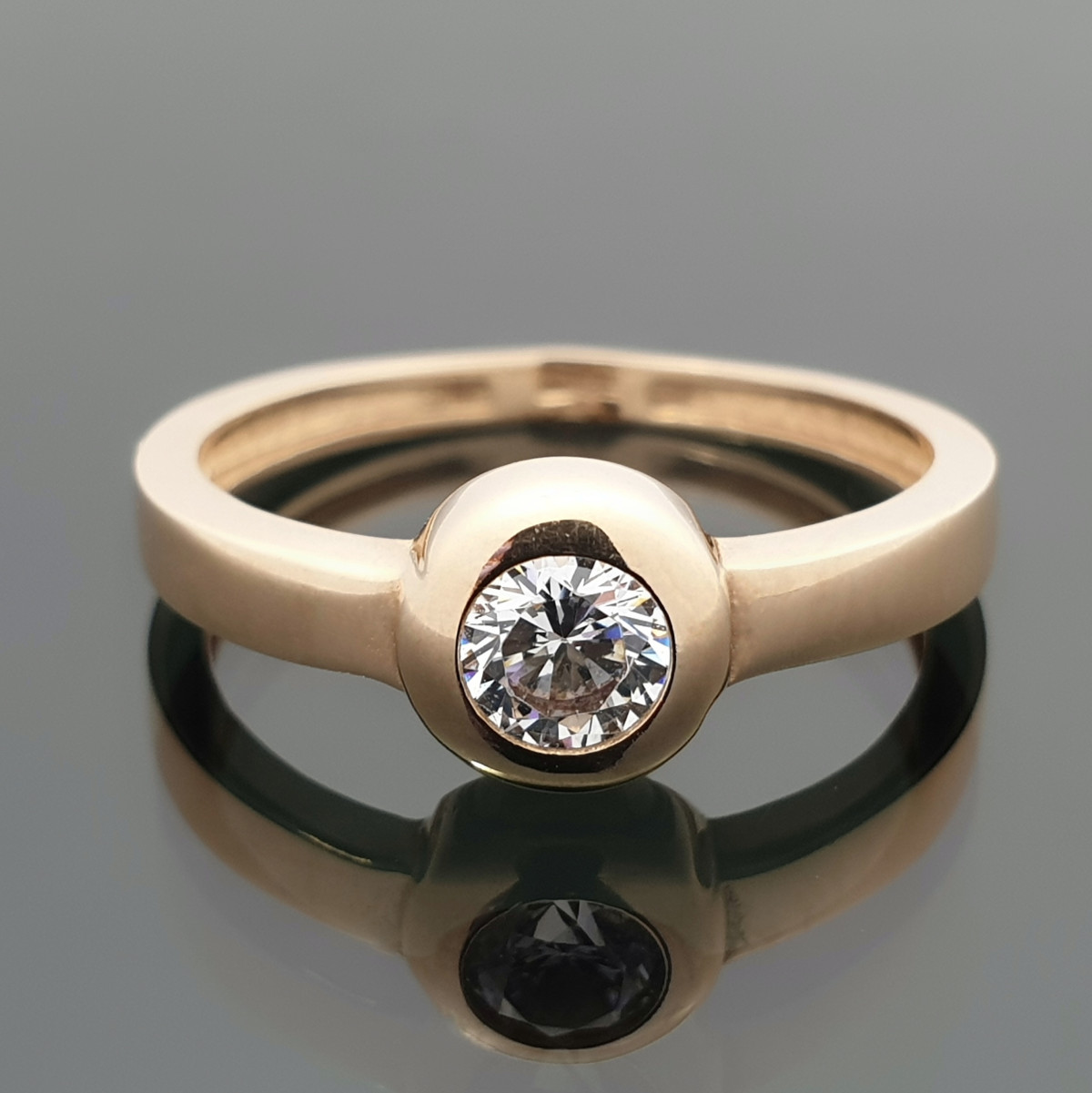 Gold engagement ring with eye (1718) 1