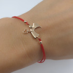 Red thread bracelet with angel (618) 2