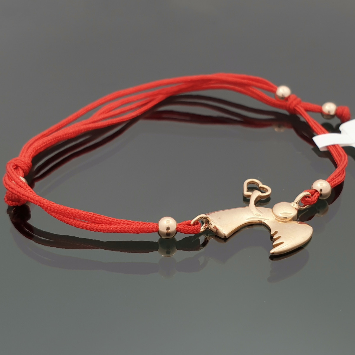 Red thread bracelet with angel (618) 1