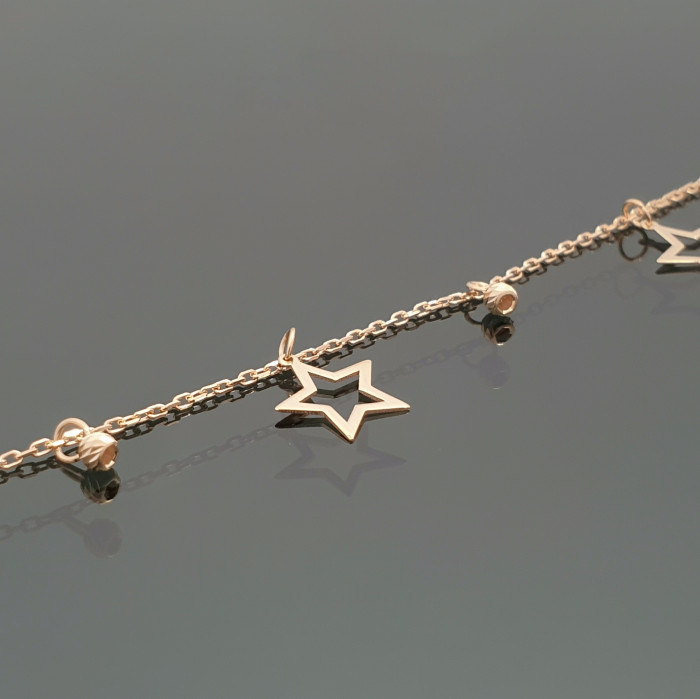 Gold bracelet with stars (627)