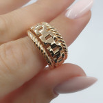 Women's solid gold ring (1666) 2