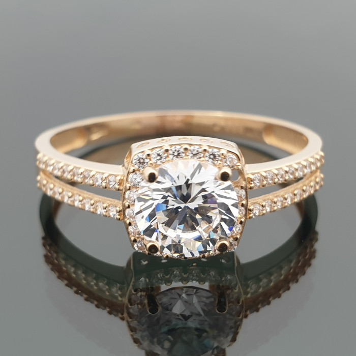 Engagement ring with rhinestone eyelets (1745)