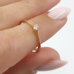 Minimalist Diamond Engagement Ring (2535) 2