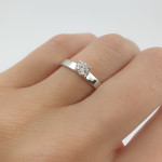 White Gold Classic Engagement Ring with Diamond (2538) 2