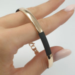 Rubber bracelet with gold details (658) 4