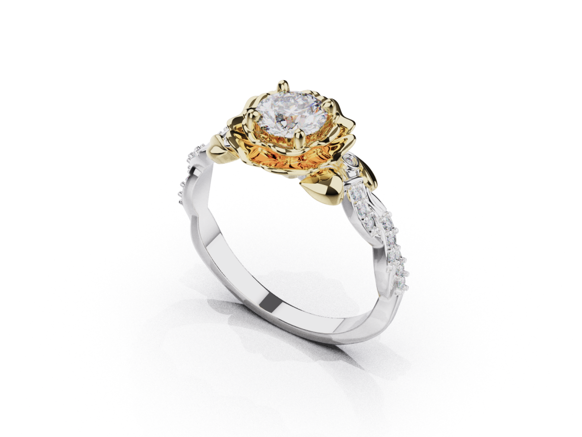 Exclusive Gold Ring with Diamonds 