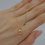 Gold chain with drop pendant (1396) 2