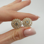 Luxury Halo Earrings with Diamonds (493) 3