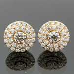 Luxury Halo Earrings with Diamonds (493) 2