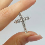 White gold cross with Lab Grown diamonds (3) 2