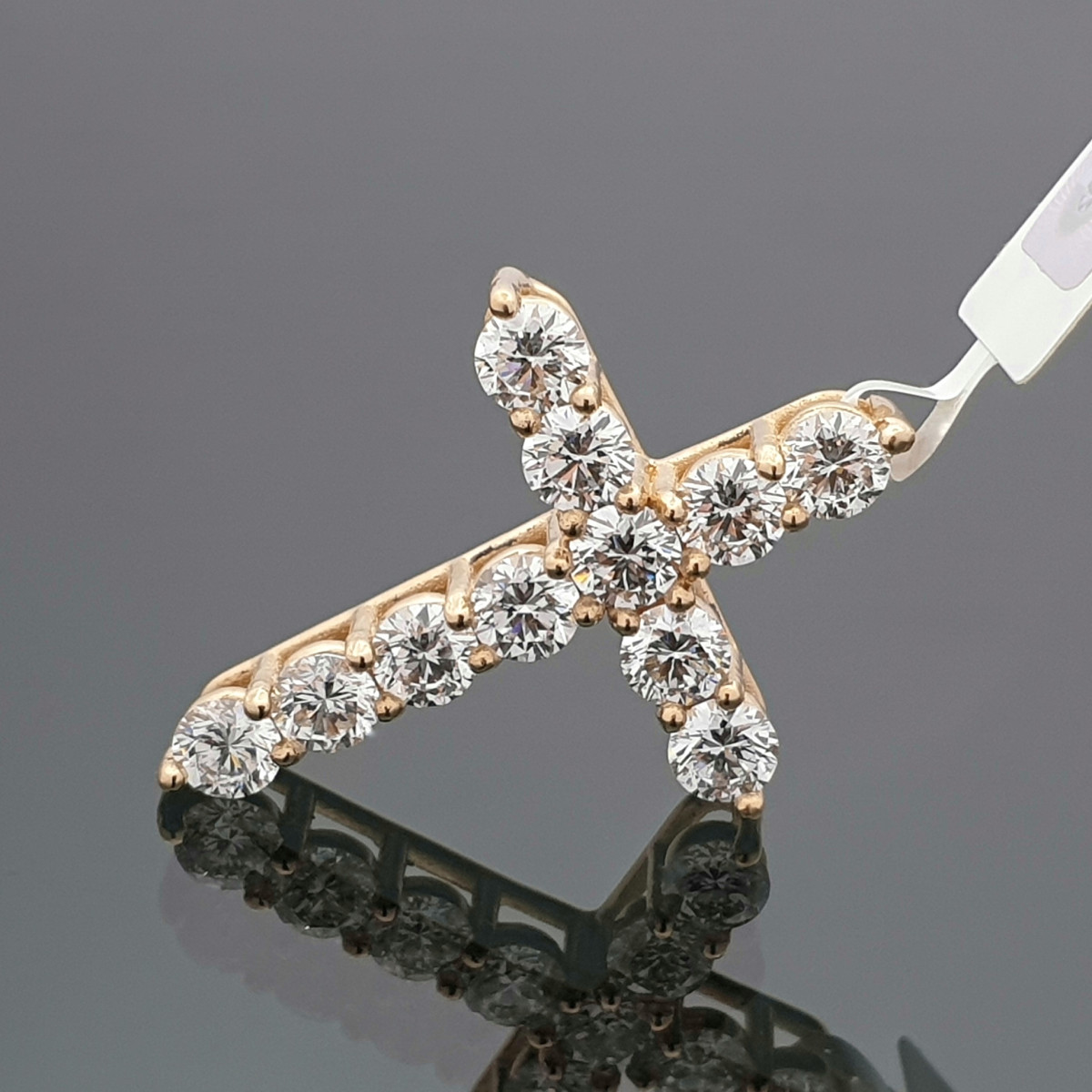 Rose gold cross with Lab Grown diamonds (4) 1