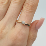 Rose gold classic engagement ring with lab-grown diamond (42) 2