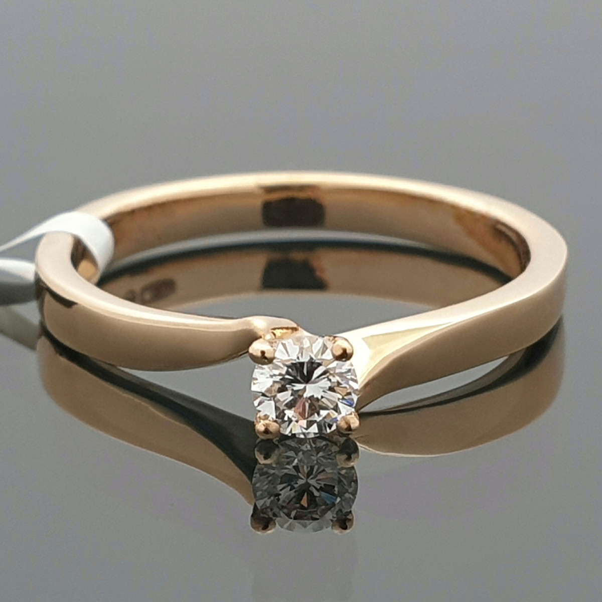 Rose gold classic engagement ring with lab-grown diamond (42) 1