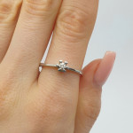 White gold classic engagement ring with lab-grown diamond (43) 2