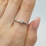 White gold classic engagement ring with lab-grown diamond (44) 2
