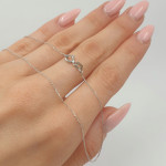 White gold thin chain (1559) 2