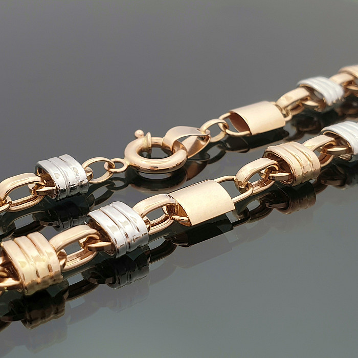 Pink gold chain with white gold details (1588)
