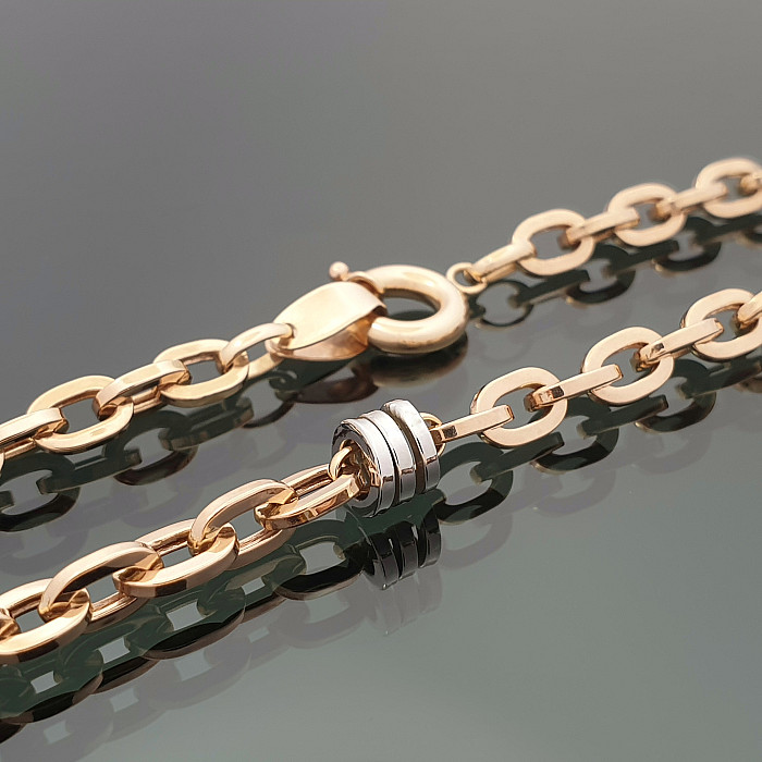 Gold chain with white gold details (1595)