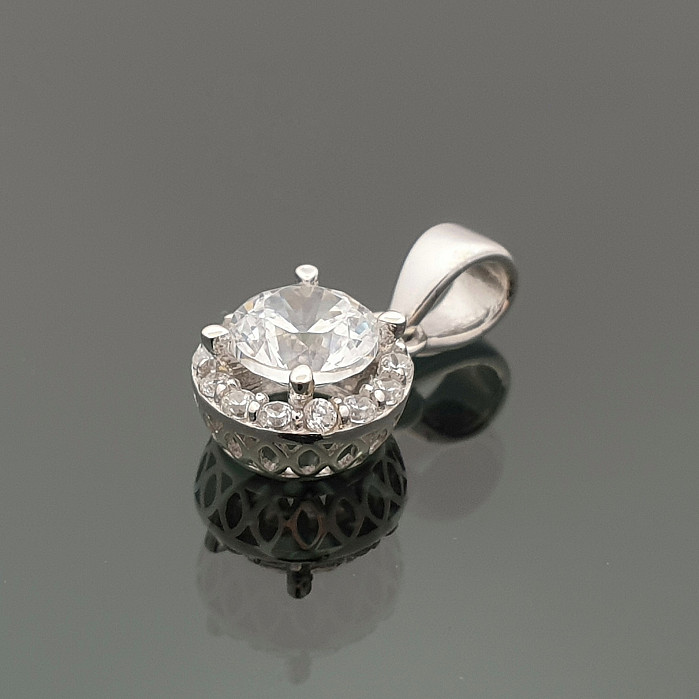 White gold pendant with eyes (1009)