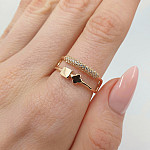 Golden ring with black clover and eyelets (1922) 2