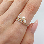 Gold ring with pearls and eyelets (1924) 2