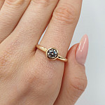 Gold engagement ring with zirconia eye (1929) 2