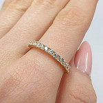 Gold ring decorated with a strip of zirconia (1938) 2