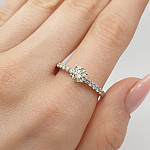 White gold engagement ring with diamond (2812) 2
