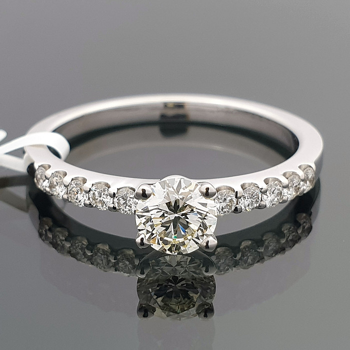 White gold engagement ring with diamond (2812)
