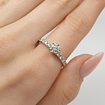 White gold engagement ring with diamonds (2813) 2