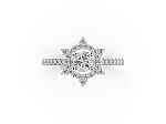 Exclusive white gold ring with diamonds (2814) 4