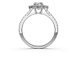 Exclusive white gold ring with diamonds (2814) 5
