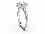 Exclusive white gold ring with diamonds (2814) 1
