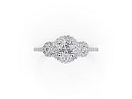 Luxurious engagement ring with diamonds (2818) 3