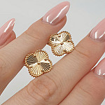 Gold earrings "Clover" (1854) 3